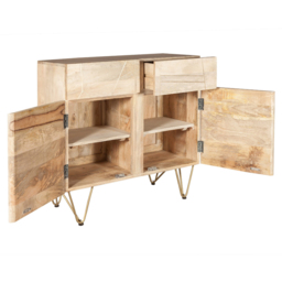 Brooklyn Huyen 2 Door 2 Drawer Light Gold Medium Sideboard - thumbnail 4