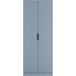 Crowndale Fluted 2 Door Denim Blue Tall Wardrobe Ready Assembled - thumbnail 2