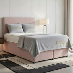 DS Living Prima King Size Pink Plush Divan Bed