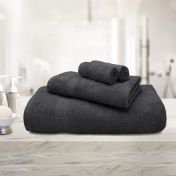 Mayfair Egyptian Cotton Charcoal Bath Sheet Set of 2 - thumbnail 2