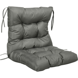 Outsunny Light Grey Back and Seat Replacement Cushion 56 x 56 cm - thumbnail 3