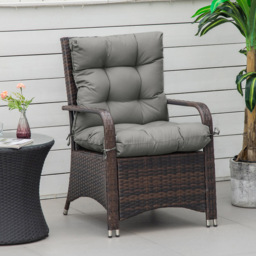 Outsunny Light Grey Back and Seat Replacement Cushion 56 x 56 cm - thumbnail 4