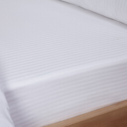 Divante Bamboo Cotton Duvet Cover and Pillowcase Set - White / Double - thumbnail 2