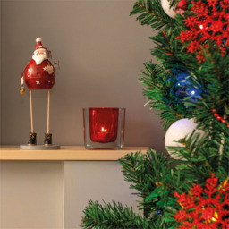 St Helens Santa Metal Red Christmas Decoration - thumbnail 4