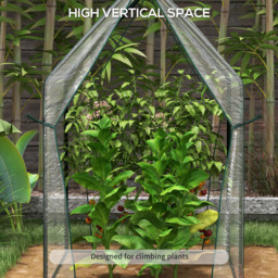 Outsunny Clear Plastic Greenhouse 3 x 3ft - thumbnail 4