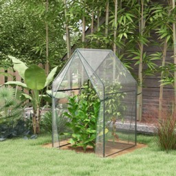 Outsunny Clear Plastic Greenhouse 3 x 3ft - thumbnail 2