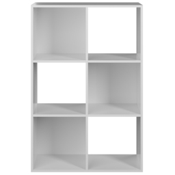 Homebase Compact 6 Compartment White Cube Storage Unit - thumbnail 3