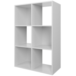 Homebase Compact 6 Compartment White Cube Storage Unit - thumbnail 2