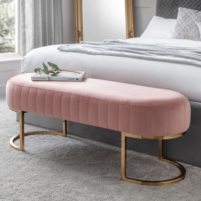 Julian Bowen Harrogate 2 Seater Pink Bench - image 1