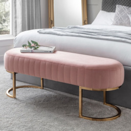 Julian Bowen Harrogate 2 Seater Pink Bench - thumbnail 1