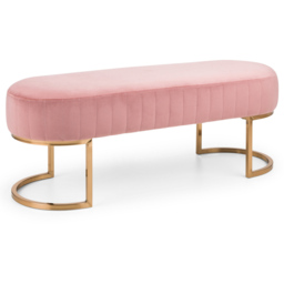 Julian Bowen Harrogate 2 Seater Pink Bench - thumbnail 2
