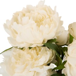 Artificial Peony Bunch Bouquet Ivory - thumbnail 3