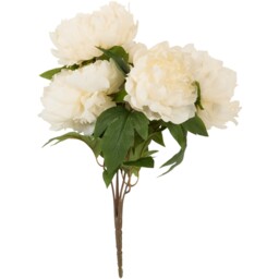 Artificial Peony Bunch Bouquet Ivory