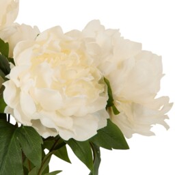 Artificial Peony Bunch Bouquet Ivory - thumbnail 2