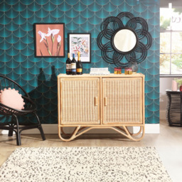 Desser 2 Door Natural Rattan Sideboard - thumbnail 4