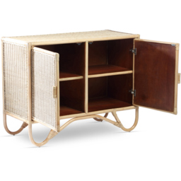 Desser 2 Door Natural Rattan Sideboard - thumbnail 3