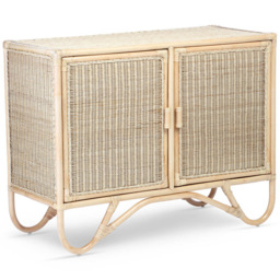 Desser 2 Door Natural Rattan Sideboard - thumbnail 2