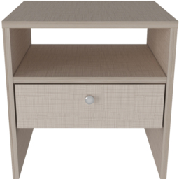 Decorotika Nova Beige Single Drawer Single Shelf Bedside Table - thumbnail 3