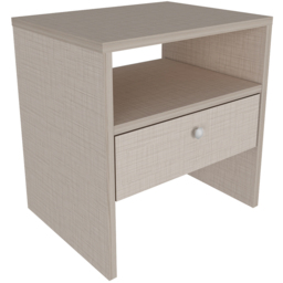 Decorotika Nova Beige Single Drawer Single Shelf Bedside Table - thumbnail 2