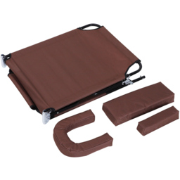 Outsunny Brown 4 Level Adjustable Sun Lounger with Reading Hole - thumbnail 3