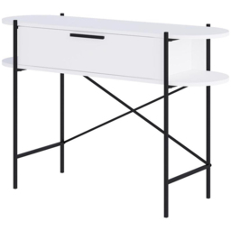 FWStyle Otis White Single Drawer Hallway Console Table - thumbnail 2