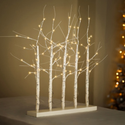 Marco Paul Battery Powered Warm White LED Light Up Trees Tabletop Christmas Decoration - thumbnail 3