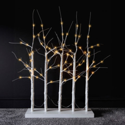 Marco Paul Battery Powered Warm White LED Light Up Trees Tabletop Christmas Decoration - thumbnail 2