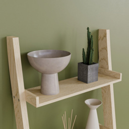 Vida Designs York 4 Shelf Pine Ladder Bookcase - thumbnail 4