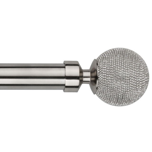 Vogue 170 to 300cm Extendable Silver Curtain Pole
