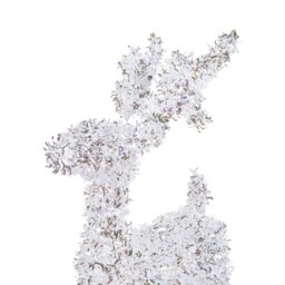 Angel Whispers LED Silver Tinsel Standing Reindeer Christmas Decoration - thumbnail 3