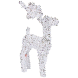 Angel Whispers LED Silver Tinsel Standing Reindeer Christmas Decoration - thumbnail 2
