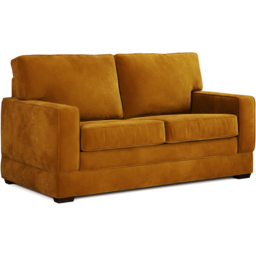 Jay-Be Urban 2 Seater Luxe Velvet Saffron Sofa Bed with e-Pocket Mattress - thumbnail 2