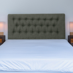 Bedmaster Lona Super King Size Charcoal Linen Buttoned Headboard