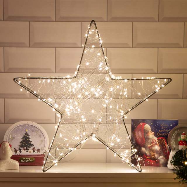 The Christmas Workshop Metal Star Light Decoration 50cm - image 1