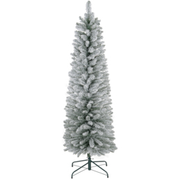 StarBright Snow Flocked Pencil Artificial Christmas Tree 5ft