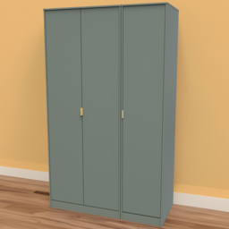 Crowndale 3 Door Reed Green Wardrobe Ready Assembled