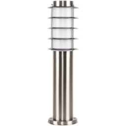 ValueLights Wharf Set of 4 Silver Warm White Bulb Bollard Lights
