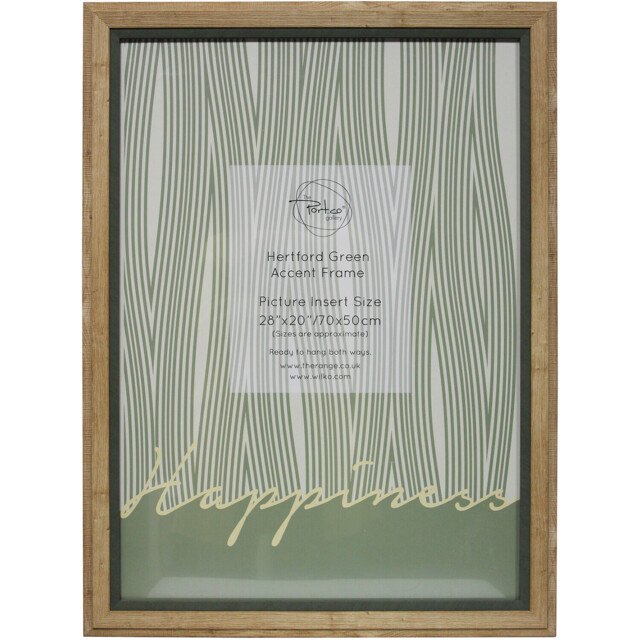 The Port. Co Gallery Hertford Natural Green Accent Photo Frame 28 x 20 inch - image 1