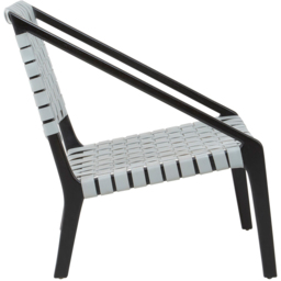 Premier Housewares Kendari Grey Leather Woven Accent Chair - thumbnail 3