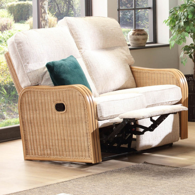 Desser Furniture Paris 2 Seater Cotton Cream Recliner Sofa - image 1