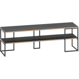 Decortie Black Friday Black Wood Single Shelf TV Stand - thumbnail 2