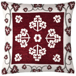 Ashley Mills Chenille Pattern Wine Filled Cushion 43 x 43cm 2 Pack - thumbnail 1