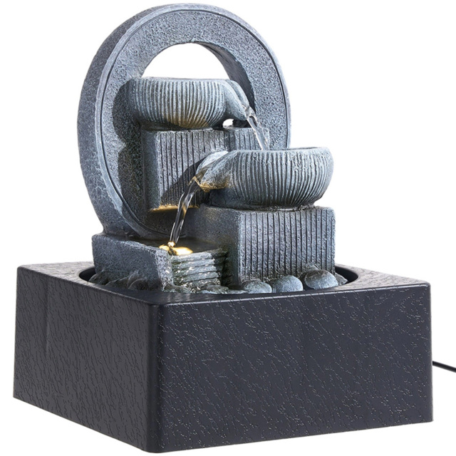 Living and Home Tabletop Waterfall Fountain with LED Light - image 1