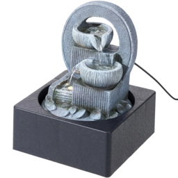 Living and Home Tabletop Waterfall Fountain with LED Light - thumbnail 4