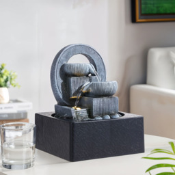Living and Home Tabletop Waterfall Fountain with LED Light - thumbnail 2