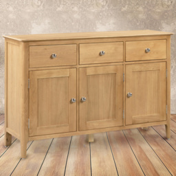 Julian Bowen Cotswold 3 Door 3 Drawer Oak Sideboard
