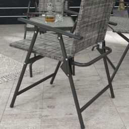 Outsunny 4 Seater Mixed Grey Mesh Fabric Lounge Set with Table - thumbnail 3