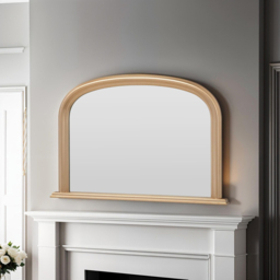 Yearn Gold Contemporary Arched Overmantle Mirror 77 x 112cm - thumbnail 2