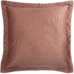 Paoletti Palmeria Blush Quilted Velvet Cushion