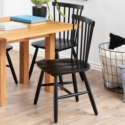 Florence Riano Set of 2 Black Dining Chairs